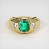 1.82 Ct. Emerald Ring, 18K Yellow Gold 1