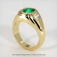 1.82 Ct. Emerald Ring, 18K Yellow Gold 2