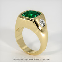 4.39 Ct. Emerald Ring, 18K Yellow Gold 2