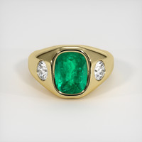 2.47 Ct. Emerald Ring, 18K Yellow Gold 1