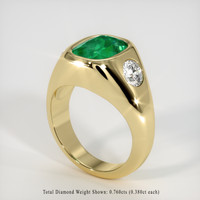 2.47 Ct. Emerald Ring, 18K Yellow Gold 2