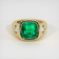 3.72 Ct. Emerald Ring, 18K Yellow Gold 1