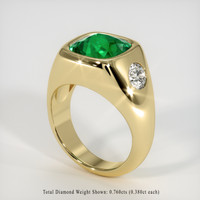 3.72 Ct. Emerald Ring, 18K Yellow Gold 2