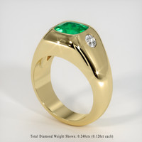 1.57 Ct. Emerald Ring, 18K Yellow Gold 2