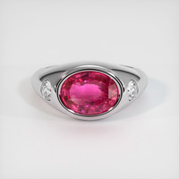 2.57 Ct. Sapphire Ring, Platinum 950 1
