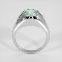 3.31 Ct. Bluish Green Sapphire Ring, Platinum 950 3