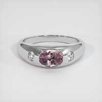 1.16 Ct. Pinkish Purple Sapphire Ring, Platinum 950 1