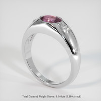 1.16 Ct. Pinkish Purple Sapphire Ring, Platinum 950 2