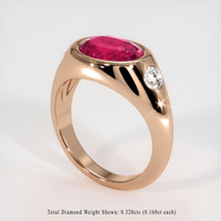 2.57 Ct. Sapphire Ring, 14K Rose Gold 2