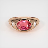 2.50 Ct. Padparadscha Sapphire Ring, 14K Rose Gold 1