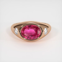2.57 Ct. Sapphire Ring, 18K Rose Gold 1