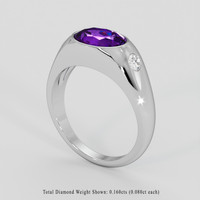 1.63 Ct. Purple Amethyst Ring, Silver 2