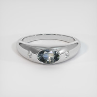0.75 Ct. Bi Color Sapphire Ring, 10K White Gold 1
