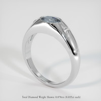 0.75 Ct. Bi Color Sapphire Ring, 10K White Gold 2
