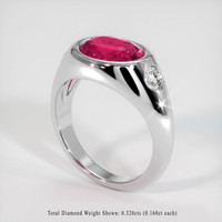 2.57 Ct. Sapphire Ring, 14K White Gold 2
