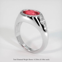 2.50 Ct. Sapphire Ring, 14K White Gold 2