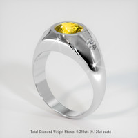 3.54 Ct. Sapphire Ring, 14K White Gold 2
