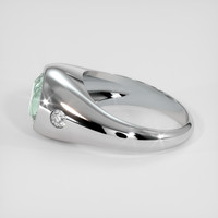 3.31 Ct. Bluish Green Sapphire Ring, 18K White Gold 4