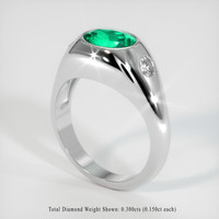 3.45 Ct. Emerald Ring, 18K White Gold 2