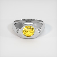3.54 Ct. Sapphire Ring, 18K White Gold 1