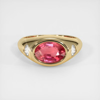2.50 Ct. Padparadscha Sapphire Ring, 10K Yellow Gold 1