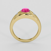 0.94 Ct. Pinkish Red Ruby Ring, 10K Yellow Gold 3