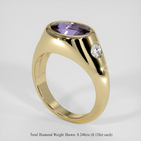 2.79 Ct. Purple Sapphire Ring, 14K Yellow Gold 2