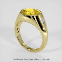 3.48 Ct. Yellow Sapphire Ring, 14K Yellow Gold 2