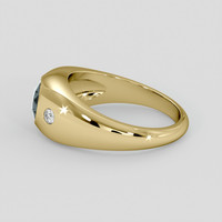 1.03 Ct. Bluish Green Tourmaline Ring, 18K Yellow Gold 4