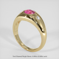 1.13 Ct. Pink Spinel Ring, 18K Yellow Gold 2