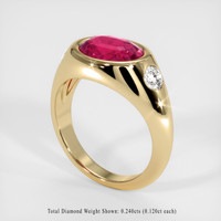 2.57 Ct. Sapphire Ring, 18K Yellow Gold 2