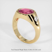 3.06 Ct. Padparadscha Sapphire Ring, 18K Yellow Gold 2