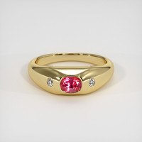 1.13 Ct. Ruby Ring, 18K Yellow Gold 1
