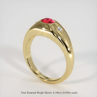 1.13 Ct. Ruby Ring, 18K Yellow Gold 2