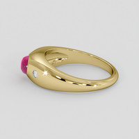 0.94 Ct. Pinkish Red Ruby Ring, 18K Yellow Gold 4