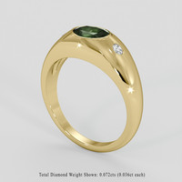 1.09 Ct. Green Sapphire Ring, 18K Yellow Gold 2