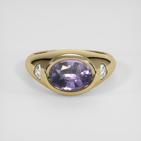 2.79 Ct. Purple Sapphire Ring, 18K Yellow Gold 1