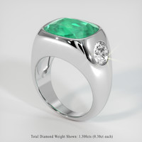 5.04 Ct. Emerald Ring, Platinum 950 2