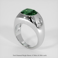 5.01 Ct. Bluish Green Sapphire Ring, Platinum 950 2
