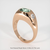 1.71 Ct. Sapphire Ring, 18K Rose Gold 2