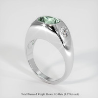 1.71 Ct. Sapphire Ring, 14K White Gold 2