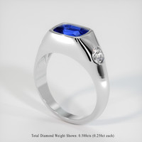 2.24 Ct. Sapphire Ring, 18K White Gold 2