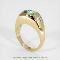 1.71 Ct. Green Sapphire Ring, 14K Yellow Gold 2
