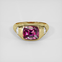 3.60 Ct. Pink Malaya Garnet Ring, 18K Yellow Gold 1