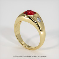 2.98 Ct. Ruby Ring, 18K Yellow Gold 2