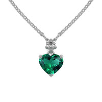 0.66 Ct. Emerald Pendant, Platinum 950 1