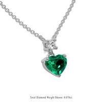 0.66 Ct. Emerald Pendant, Platinum 950 2