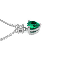 0.66 Ct. Emerald Pendant, Platinum 950 3