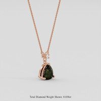 1.53 Ct. Greenish Brown Sapphire Pendant, 14K Rose Gold 2