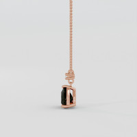1.53 Ct. Greenish Brown Sapphire Pendant, 14K Rose Gold 3